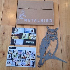 NEW!  METALBIRD Great Horned Owl Made in America Steel Silhouette